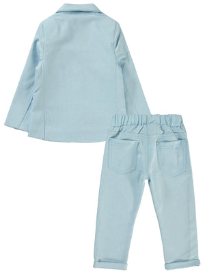 Concept Papyonlu Ceketli 4'lü 2-5 Yaş Takım - Mavi