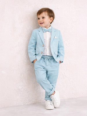 Concept Papyonlu Ceketli 4'lü 2-5 Yaş Takım - Mavi