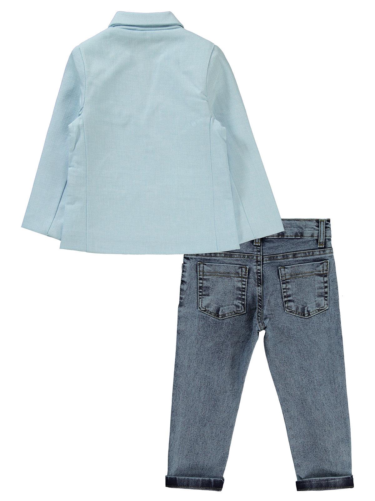 Concept Papyonlu Ceketli 4'lü 2-5 Yaş Takım - Mavi