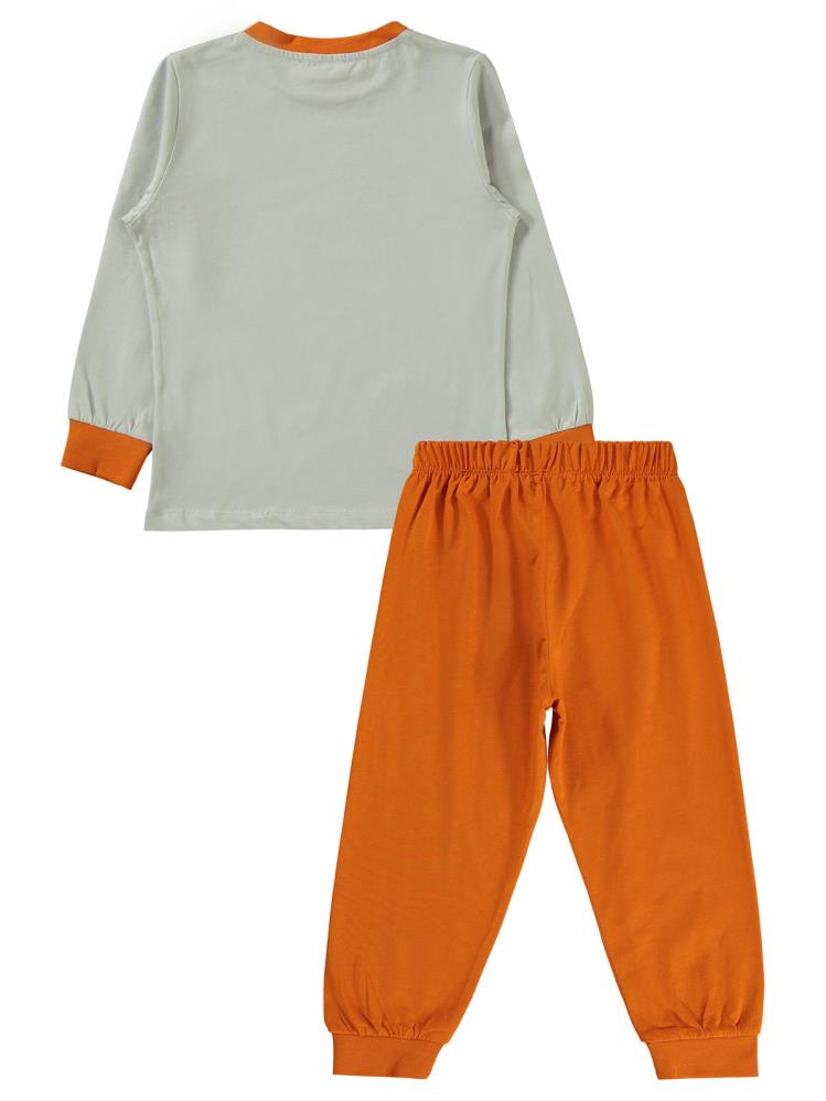 Civil Boys Space Teleskop Baskılı 2-5 Yaş Pijama Takımı - Turuncu