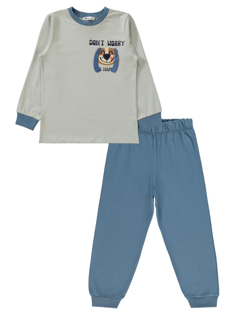 Civil Boys Köpek Baskılı 2-5 Yaş Pijama Takımı - Gri