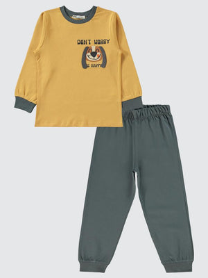 Civil Boys Köpek Baskılı 2-5 Yaş Pijama Takımı - Mavi
