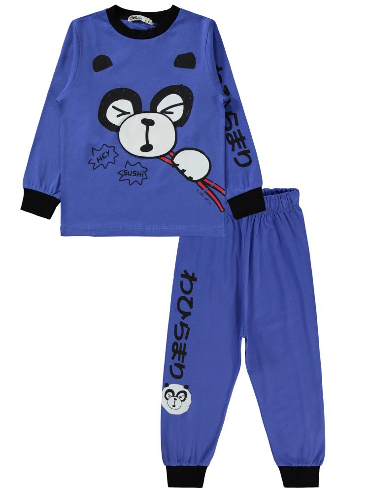 Civil Boys Panda Baskılı 2-5 Yaş Pijama Takımı - Mavi