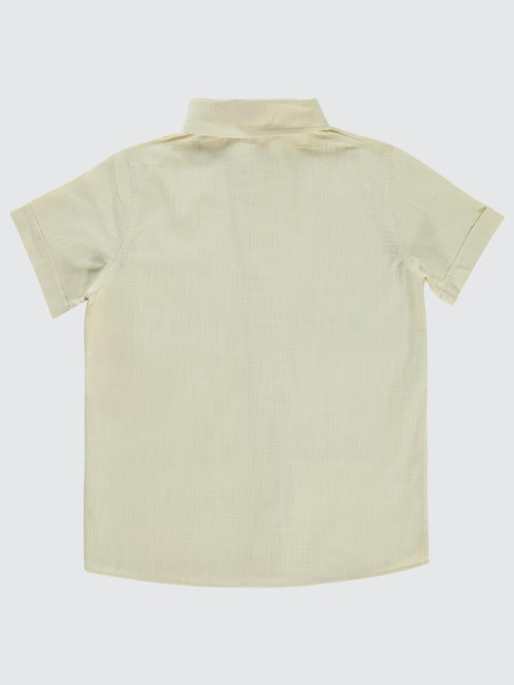 Civil Boys Yelken Nakışlı 10-13 Yaş Gömlek - Fil Dişi