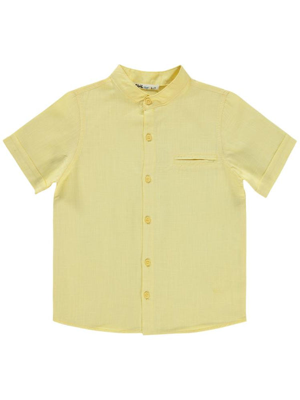 Civil Boys Yelken Nakışlı 6-9 Yaş Gömlek - Sarı