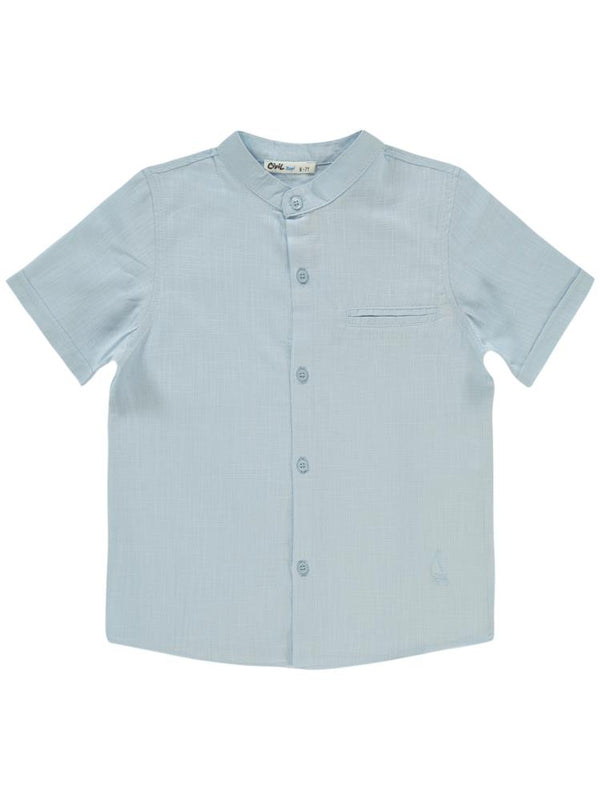 Civil Boys Yelken Nakışlı 10-13 Yaş Gömlek - Mavi