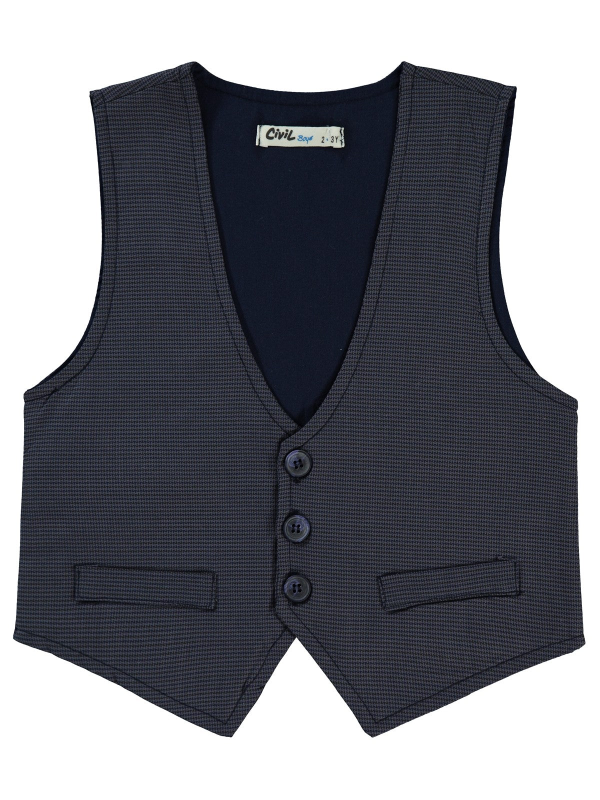 Civil Boys Papyonlu Yelekli 2-5 Yaş Gömlek - Lacivert