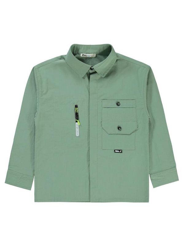 Civil Boys Kat kat cepli 10-13 Yaş Gömlek - Haki