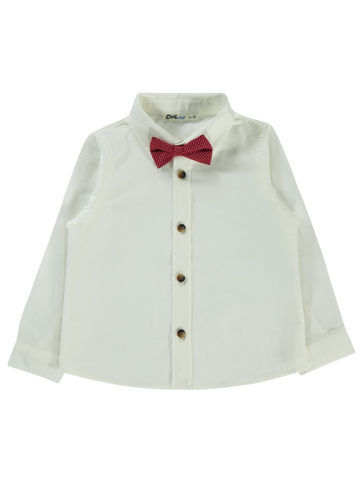 Civil Boys Papyonlu Yelekli 2-5 Yaş Gömlek - Bej