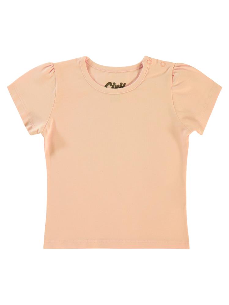 Civil Baby Kız Bebek Tişört 6-18 Ay - Pudra