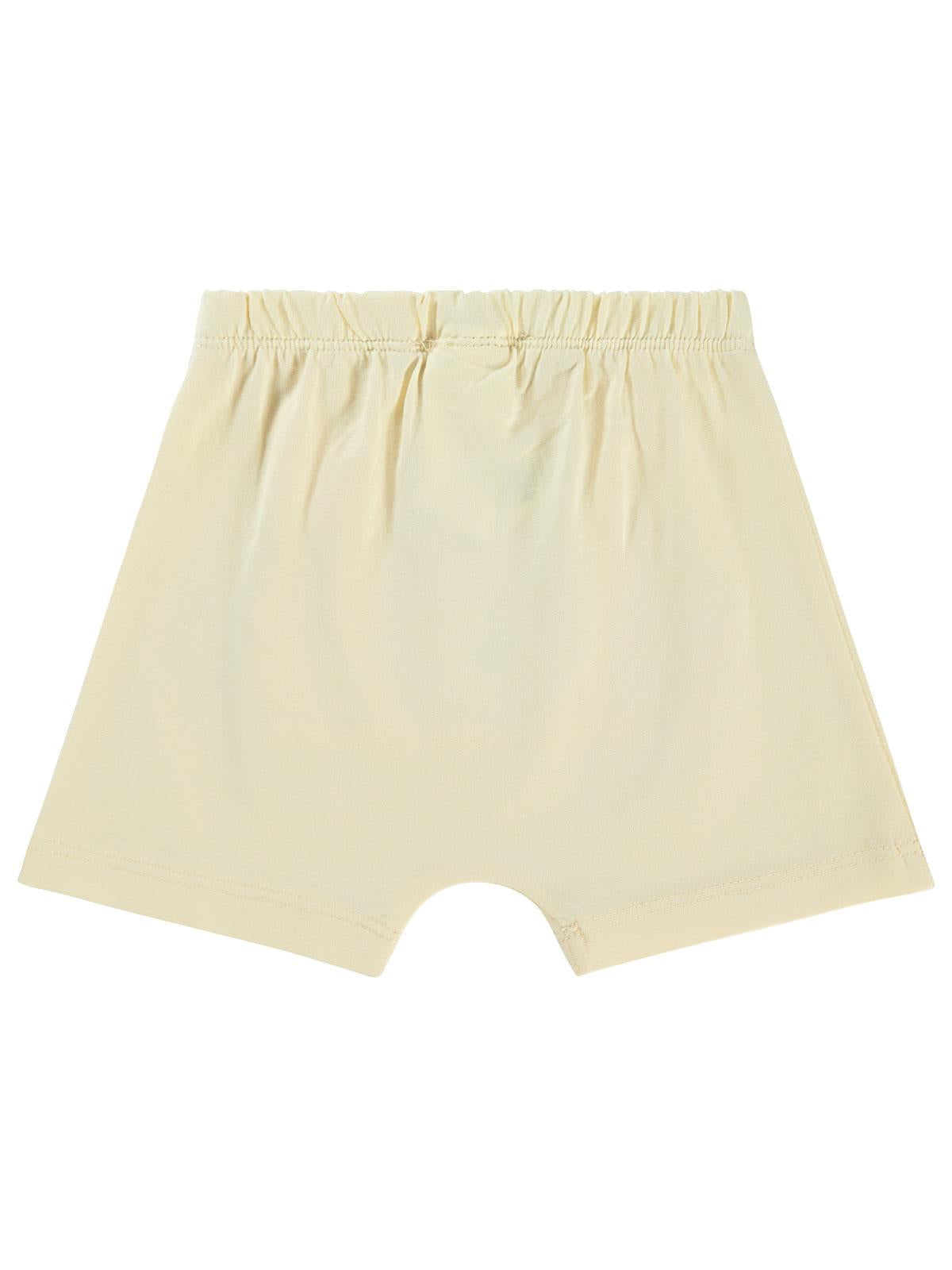 Civil Baby Ayı Surat Nakış Cepli 6-18 Ay Erkek Şort - Bej