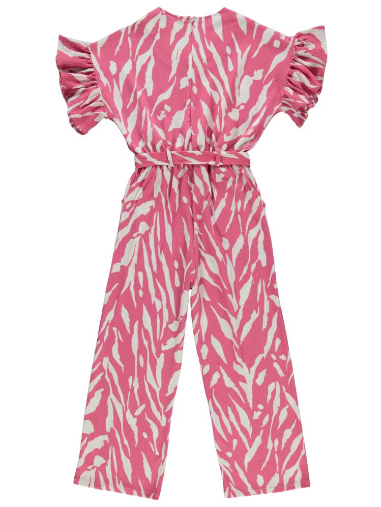 Civil Girls Zebra Desenli 10-13 Yaş Tulum - Pembe