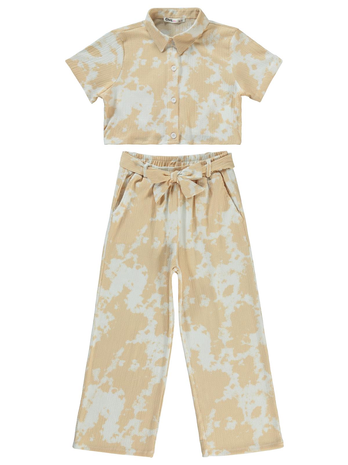 Civil Girls Batik 10-13 Yaş Takım - Bej