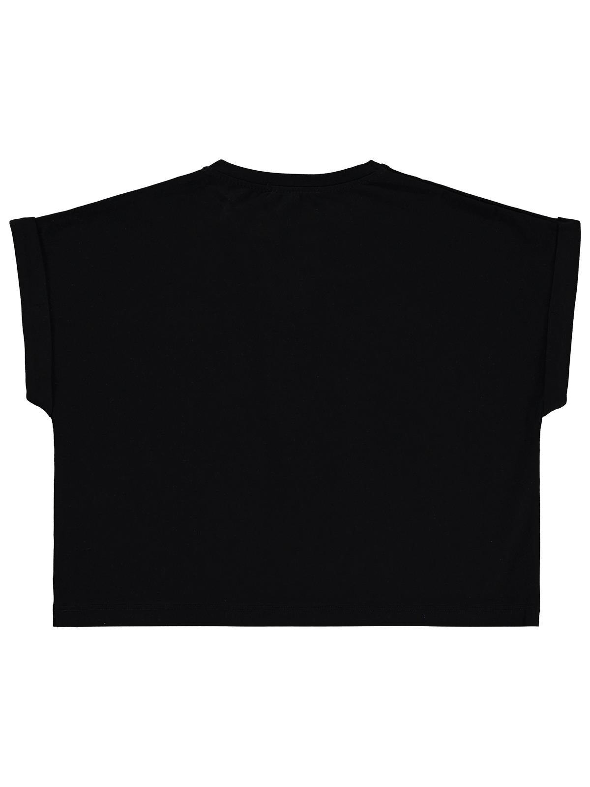 Civil Girls Summer Baskılı 10-13 Yaş Tişört - Siyah