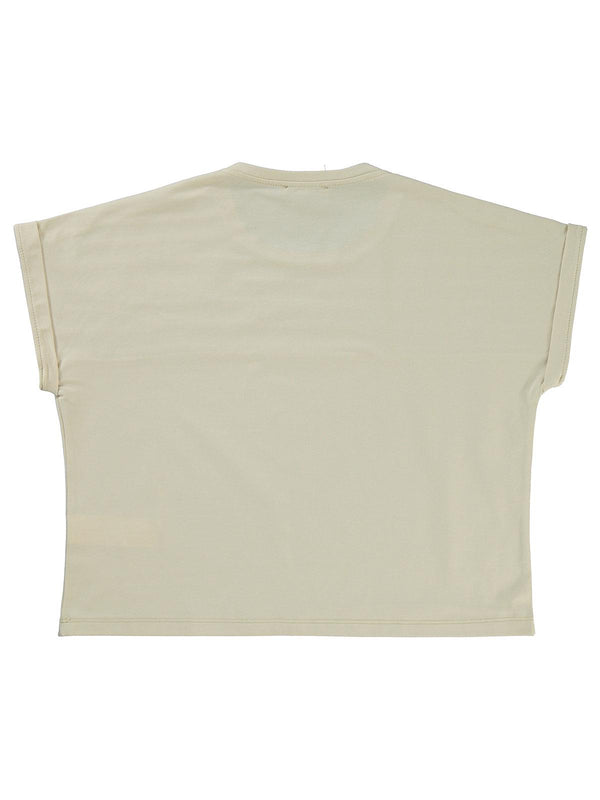 Civil Girls Jakar Desen 10-13 Yaş Tişört - Bej