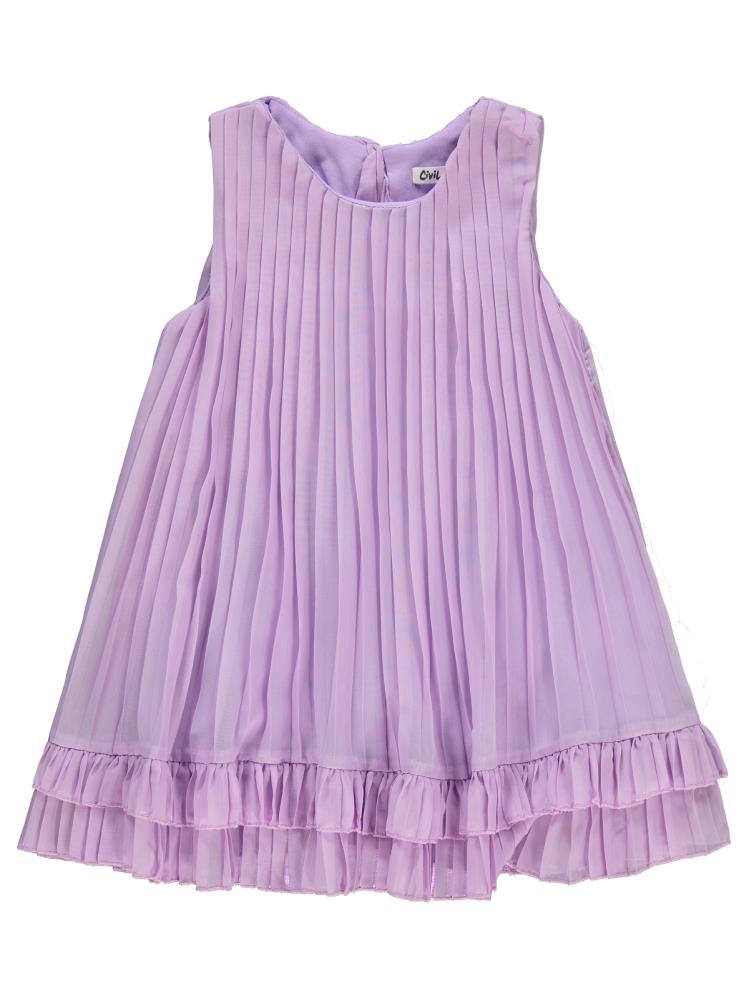 Civil Girls Piliseli 2-5 Yaş Elbise - Lila