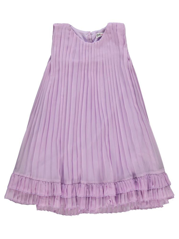 Civil Girls Piliseli 6-9 Yaş Elbise - Lila