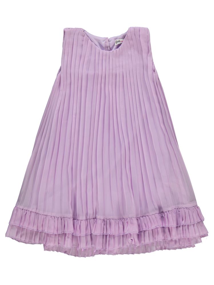 Civil Girls Piliseli 6-9 Yaş Elbise - Lila