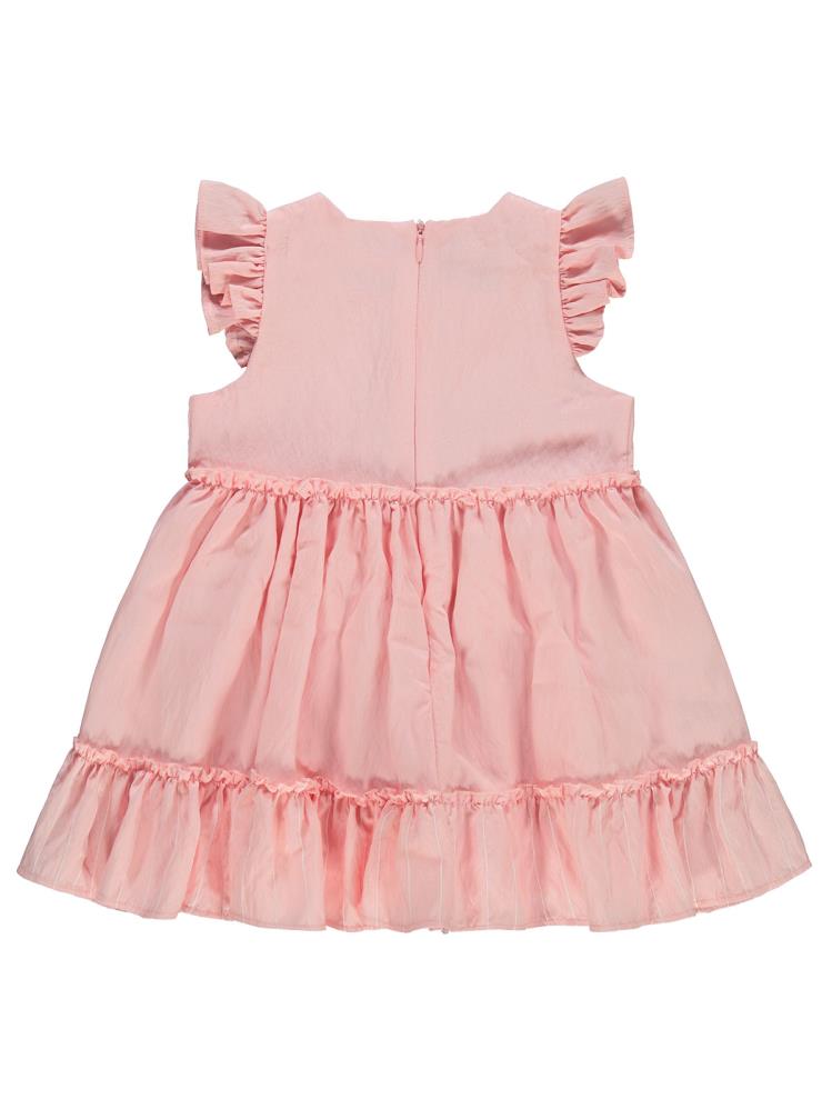 Civil Girls Çizgili Fiyonklu 2-5 Yaş Elbise - Pembe
