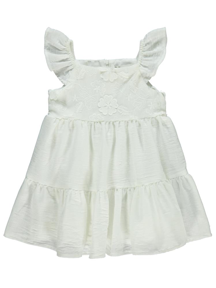 Civil Girls Roba Brode 2-5 Yaş Elbise - Ekru