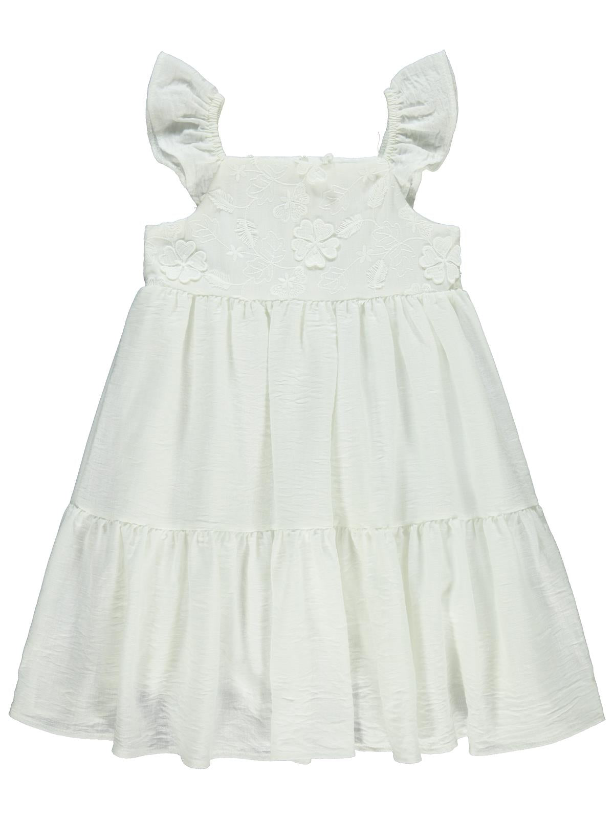 Civil Girls Roba Brode 6-9 Yaş Elbise - Ekru