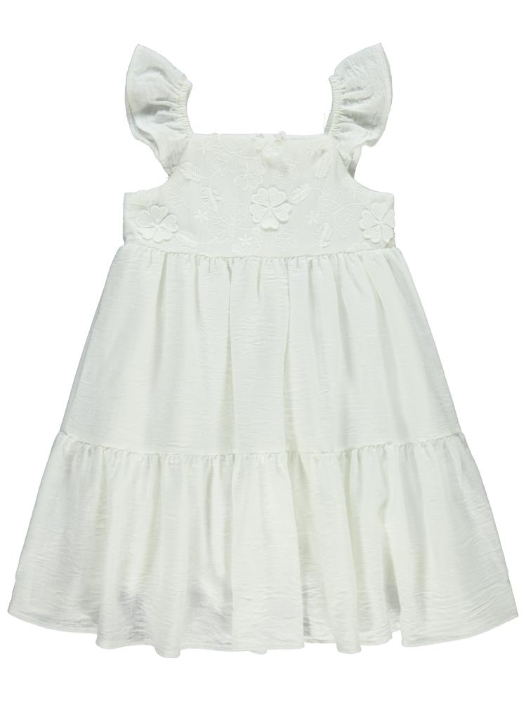 Civil Girls Roba Brode 6-9 Yaş Elbise - Ekru