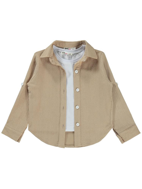 Civil Girls Bürümcük 2-5 Yaş Gömlek - Bej