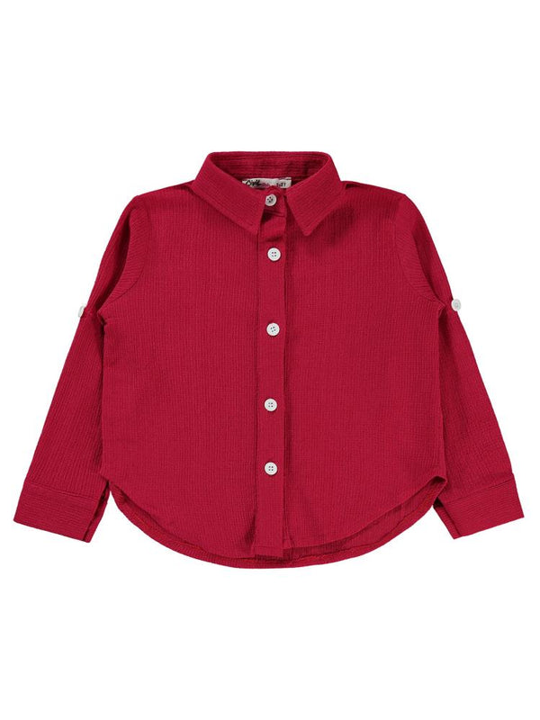 Civil Girls Bürümcük 2-5 Yaş Gömlek - Fusya