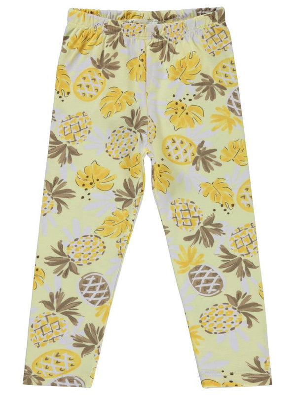 Civil Girls Ananas Baskılı 2-5 Yaş Tayt - Sarı
