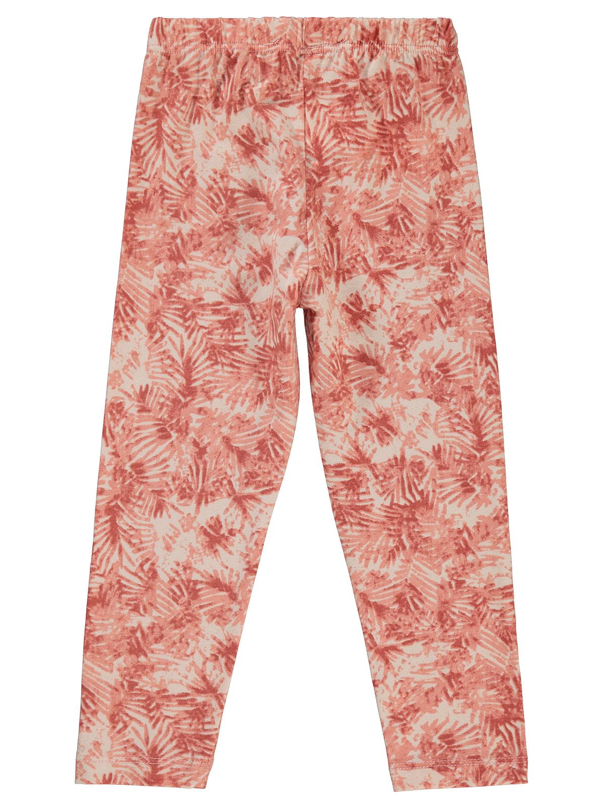 Civil Girls Efektli Yaprak Bskl. 2-5 Yaş Tayt - Pudra