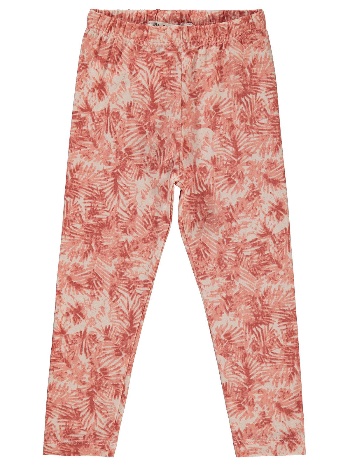 Civil Girls Efektli Yaprak Bskl. 2-5 Yaş Tayt - Pudra