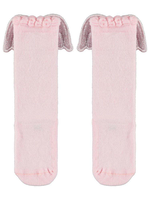 Civil Girls Melek Kanatlı 3-11 Yaş Kız Çocuk Dizaltı Çorap - Pembe