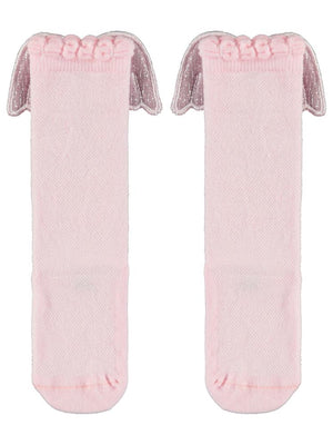 Civil Girls Melek Kanatlı 3-11 Yaş Kız Çocuk Dizaltı Çorap - Pembe