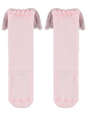 Civil Girls Melek Kanatlı 3-11 Yaş Kız Çocuk Dizaltı Çorap - Pembe