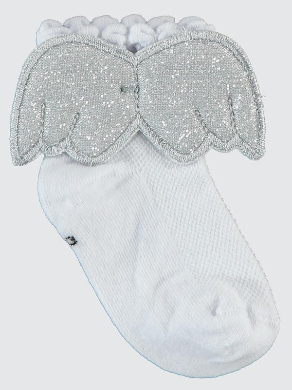 Civil Girls Melek Kanatlı 3-11 Yaş Kız Çocuk Soket Çorap - Beyaz