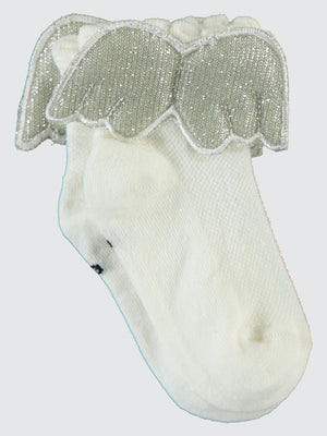 Civil Girls Melek Kanatlı 3-11 Yaş Kız Çocuk Soket Çorap - Ekru