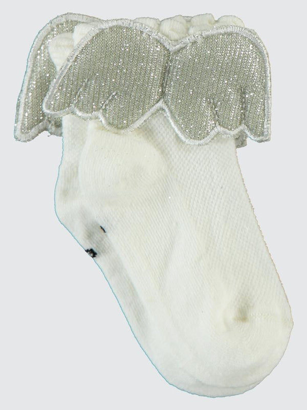 Civil Girls Melek Kanatlı 3-11 Yaş Kız Çocuk Soket Çorap - Ekru