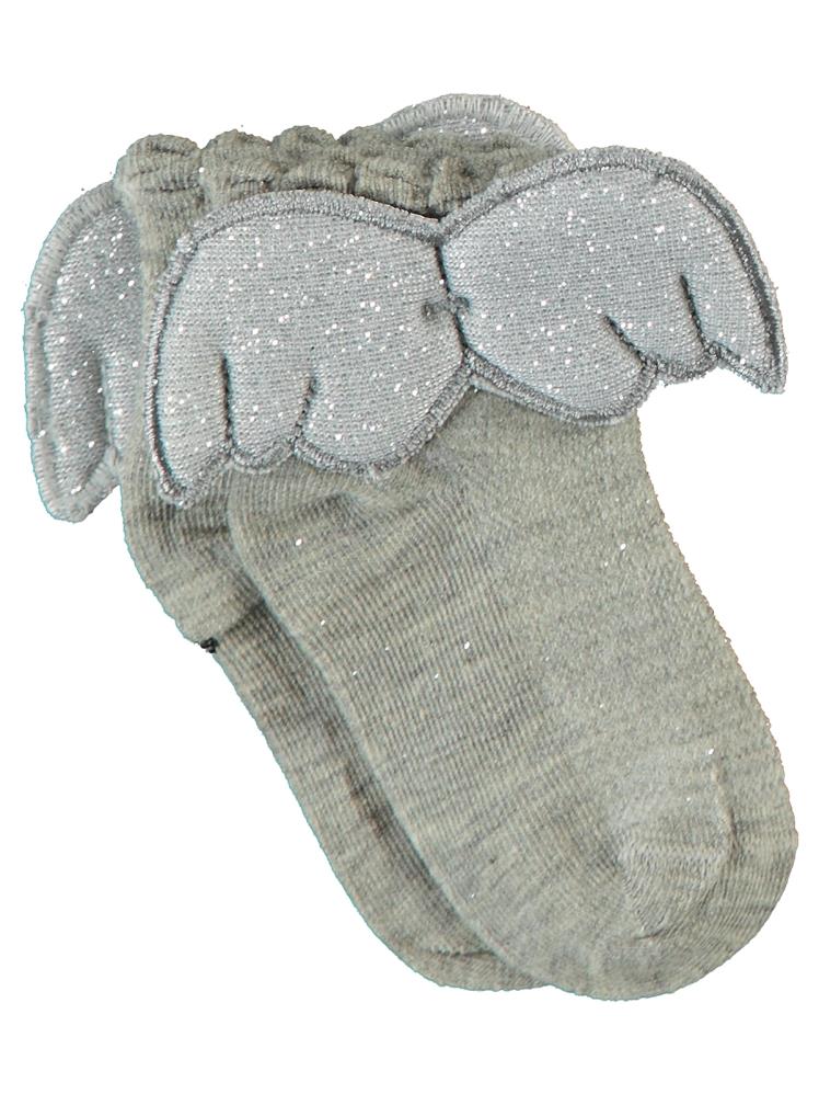 Civil Girls Melek Kanatlı 3-11 Yaş Kız Çocuk Soket Çorap - Gri