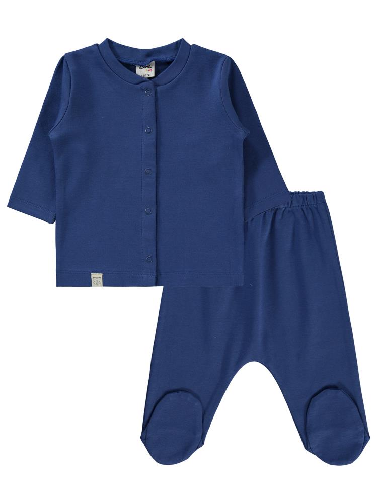 Civil Baby Düz 1-6 Ay Pijama Takımı - Mavi