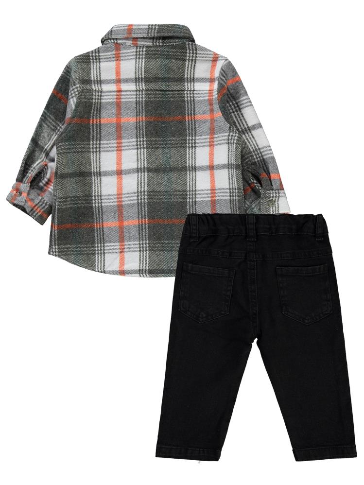 Civil Baby Oduncu Desen 2'Li 6-18 Ay Takım - Gri