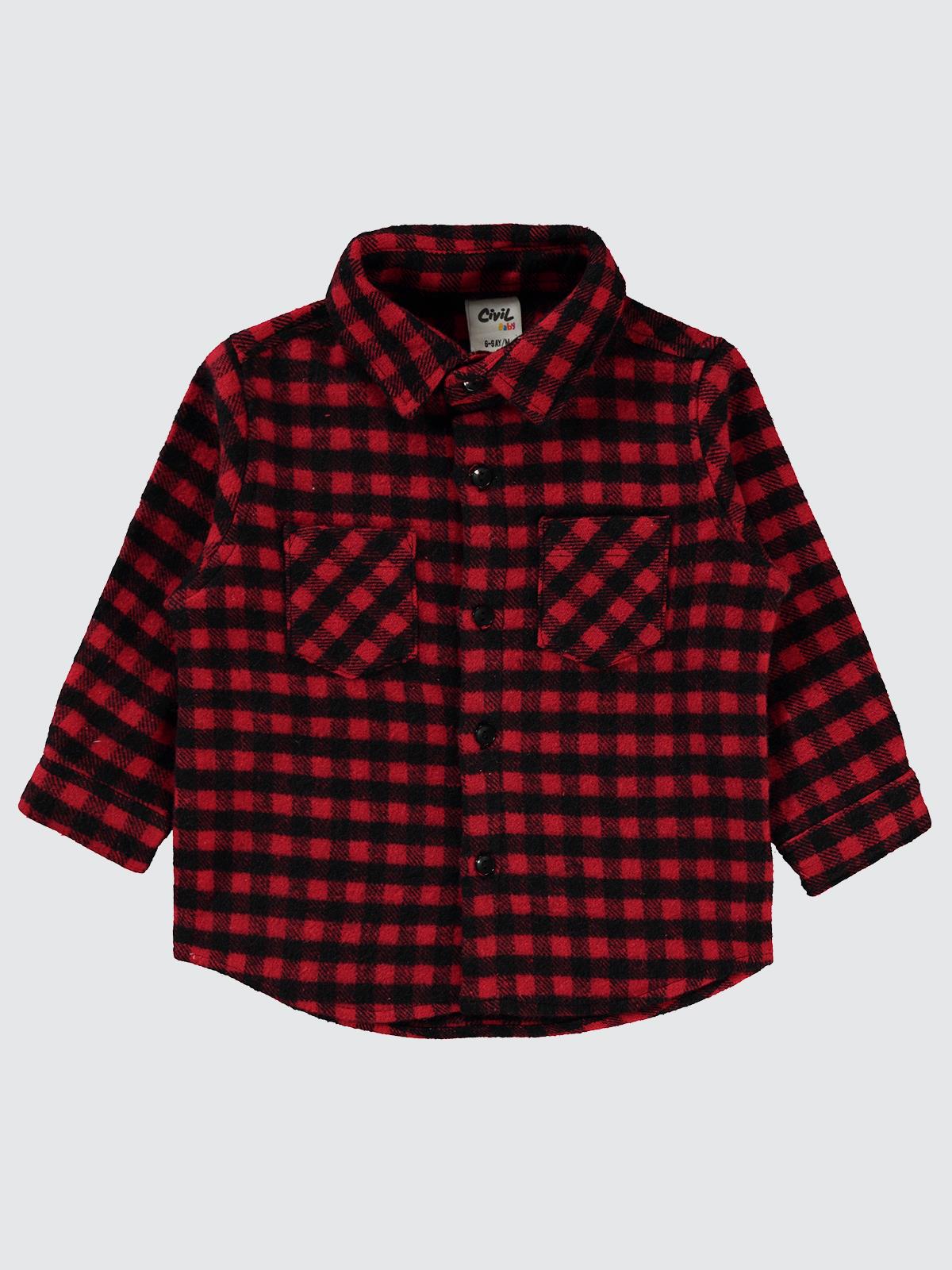Civil Baby Kareli Oduncu 6-18 Ay Gömlek - Kırmızı