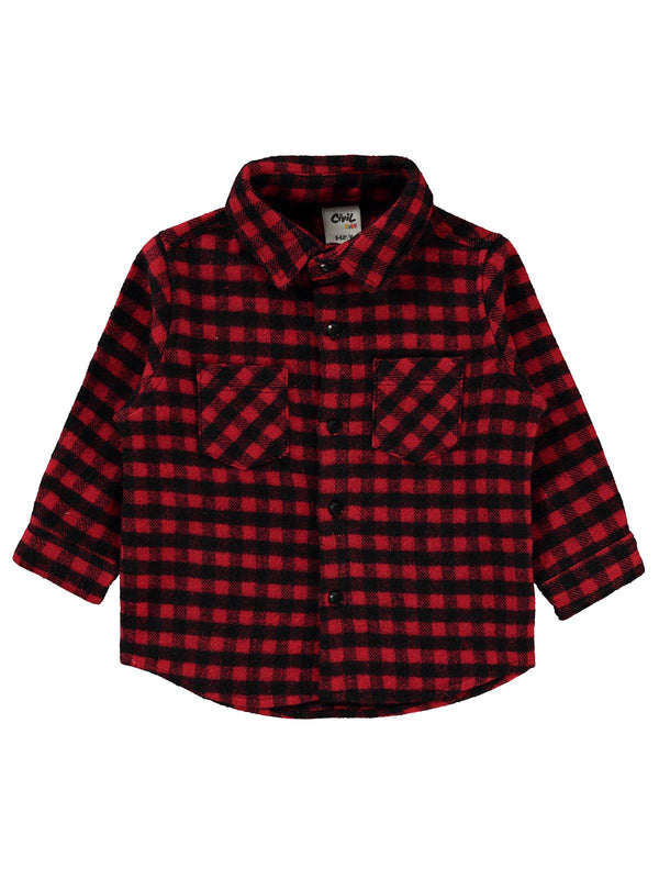 Civil Baby Kareli Oduncu 6-18 Ay Gömlek - Kırmızı