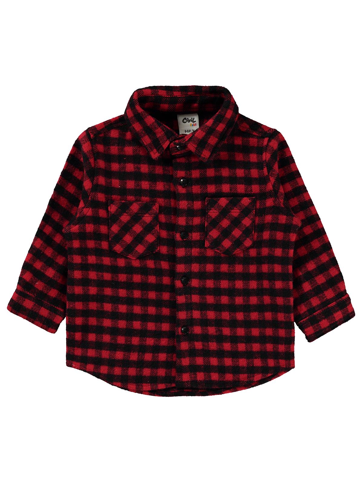 Civil Baby Kareli Oduncu 6-18 Ay Gömlek - Kırmızı