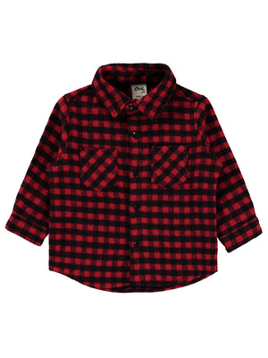 Civil Baby Kareli Oduncu 6-18 Ay Gömlek - Kırmızı