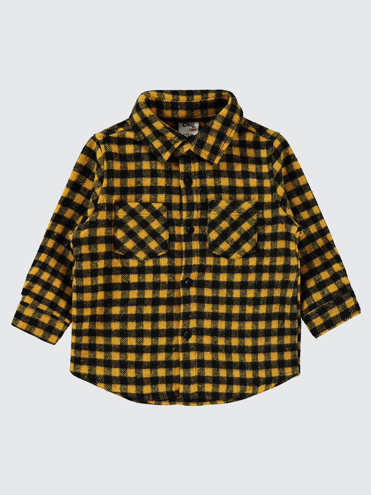 Civil Baby Kareli Oduncu 6-18 Ay Gömlek - Hardal