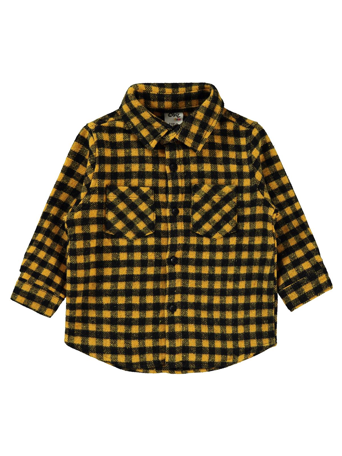 Civil Baby Kareli Oduncu 6-18 Ay Gömlek - Hardal