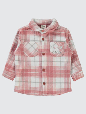 Civil Baby Bebe Yaka  6-18 Ay Gömlek - Pudra