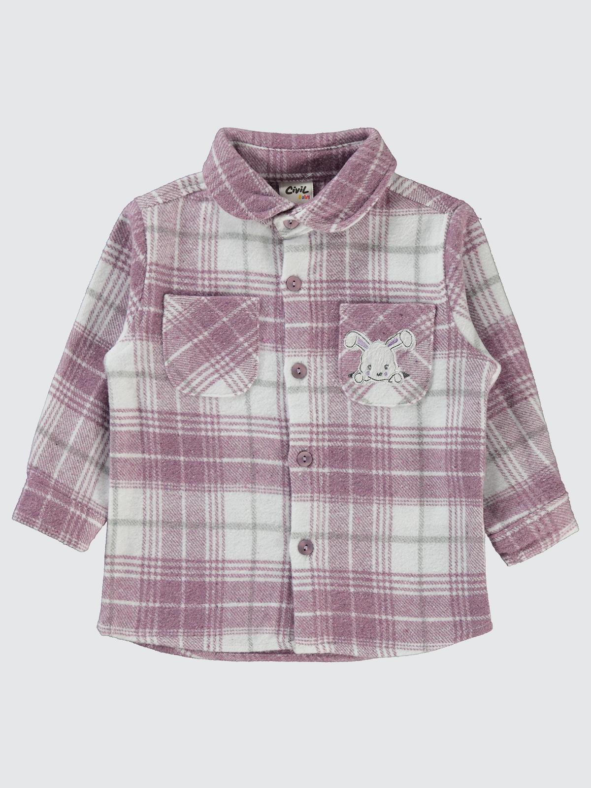 Civil Baby Bebe Yaka  6-18 Ay Gömlek - Lila