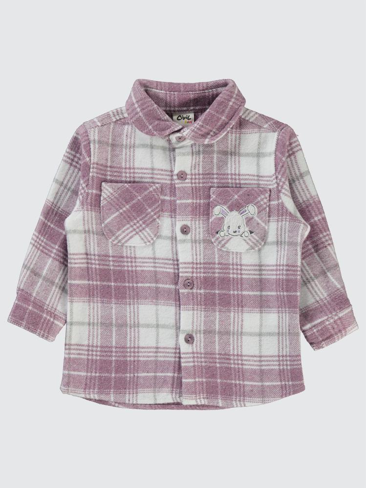 Civil Baby Bebe Yaka  6-18 Ay Gömlek - Lila