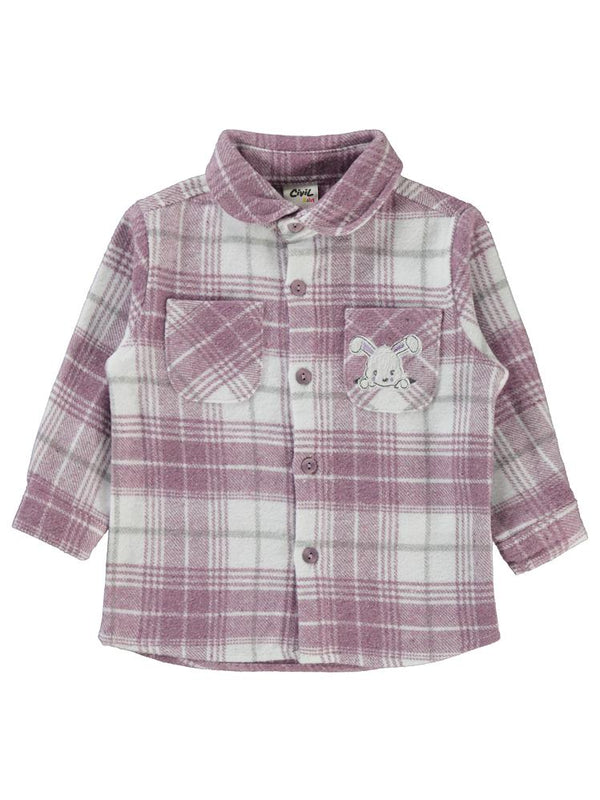 Civil Baby Bebe Yaka  6-18 Ay Gömlek - Lila